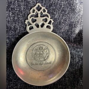 United States Senate Wilton Columbia RWP Pewter Porringer Ashtray 8”